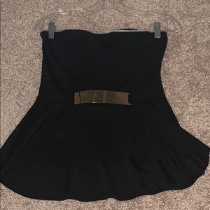 Peplum strapless top